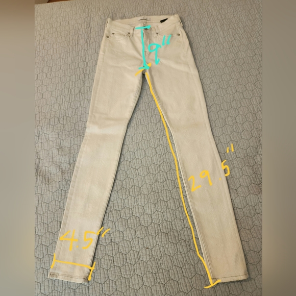 Unique 7 for All Mankind White Skinny Jeans: size 27 - Picture 14 of 14